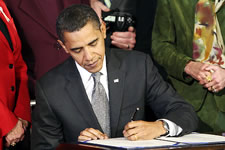 President Obama signs legislation.